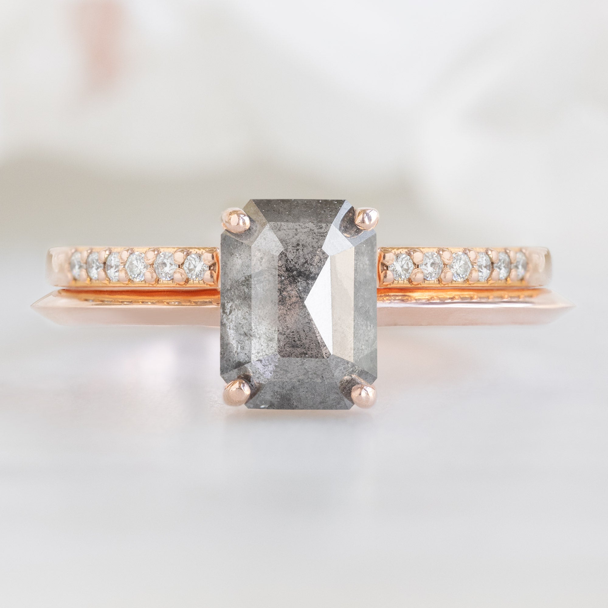 Open Cuff White Diamond Pavé Stacking Band | Yellow, Rose or White Gold