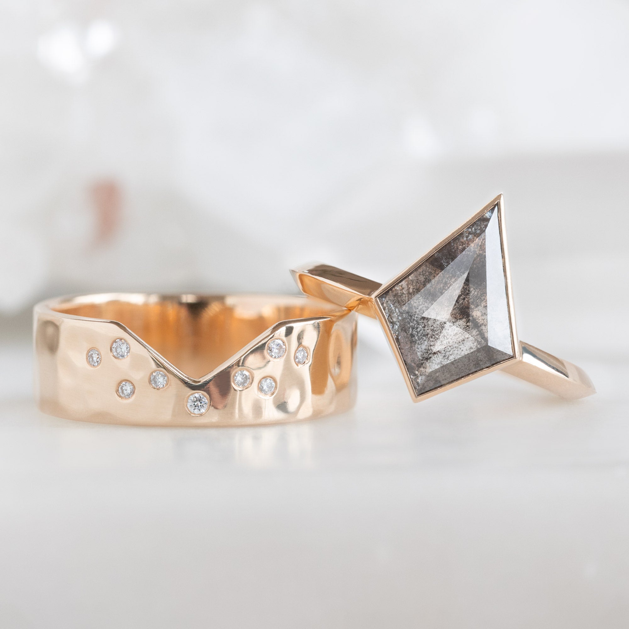 Constellation Peak Stacking Band | Yellow, Rose or White Gold