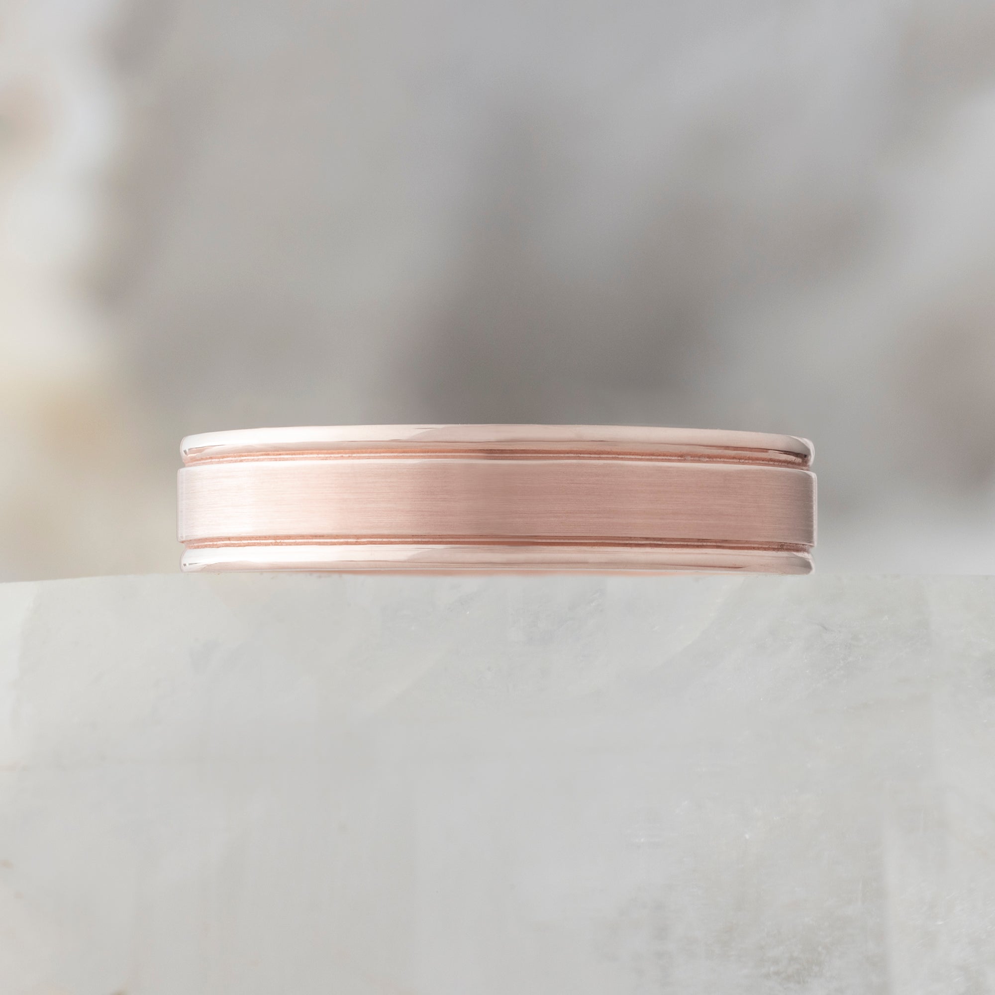 The Grooved Wedding Band | Yellow, Rose or White Gold