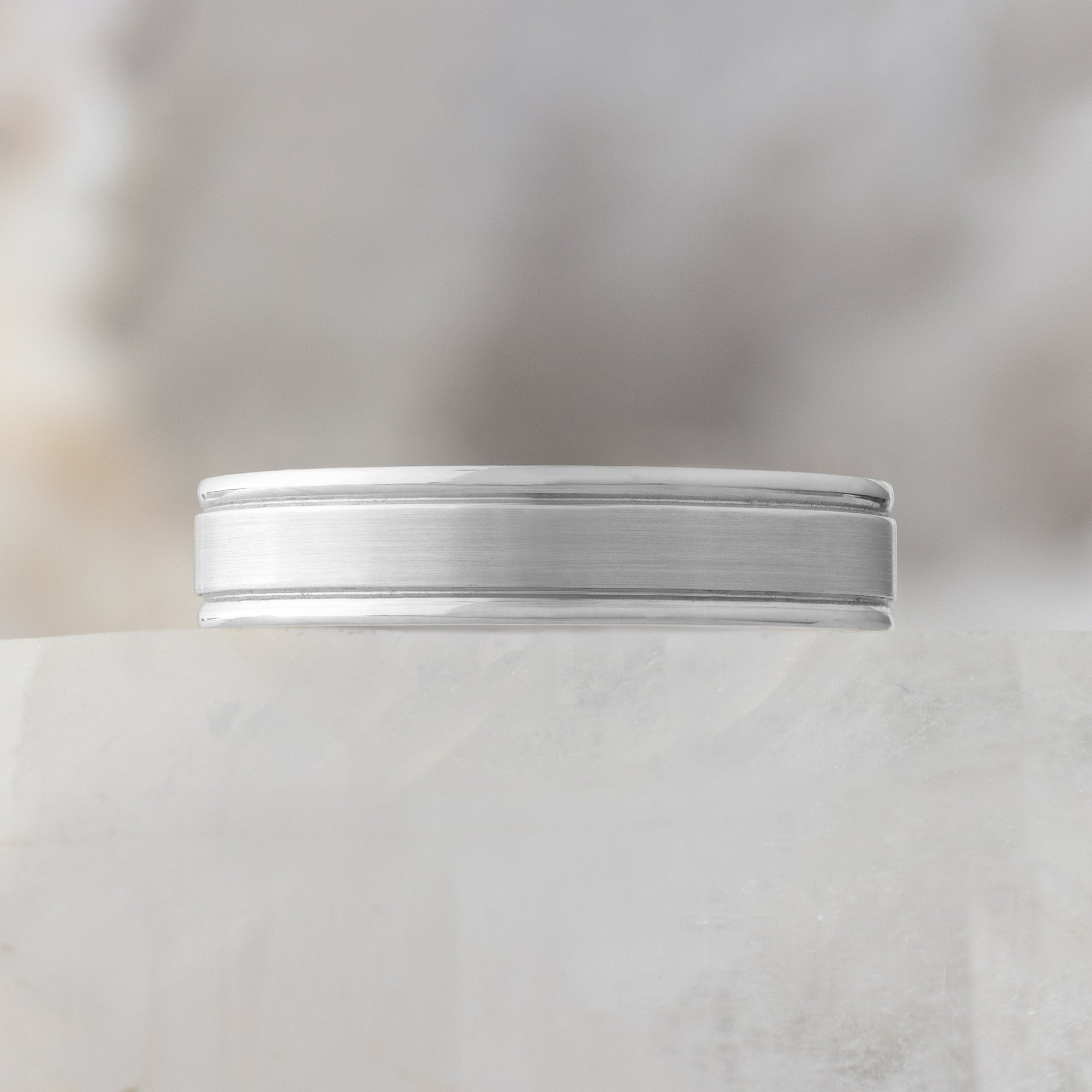 The Grooved Wedding Band | Yellow, Rose or White Gold