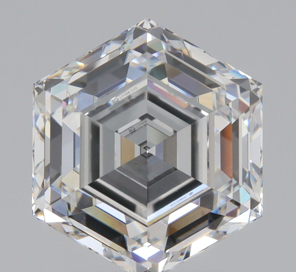 LITHOS Diamond Lab Diamond 2.91ct | E/VVS2 Hexagon Shape Step Cut Lab Diamond (IGI)