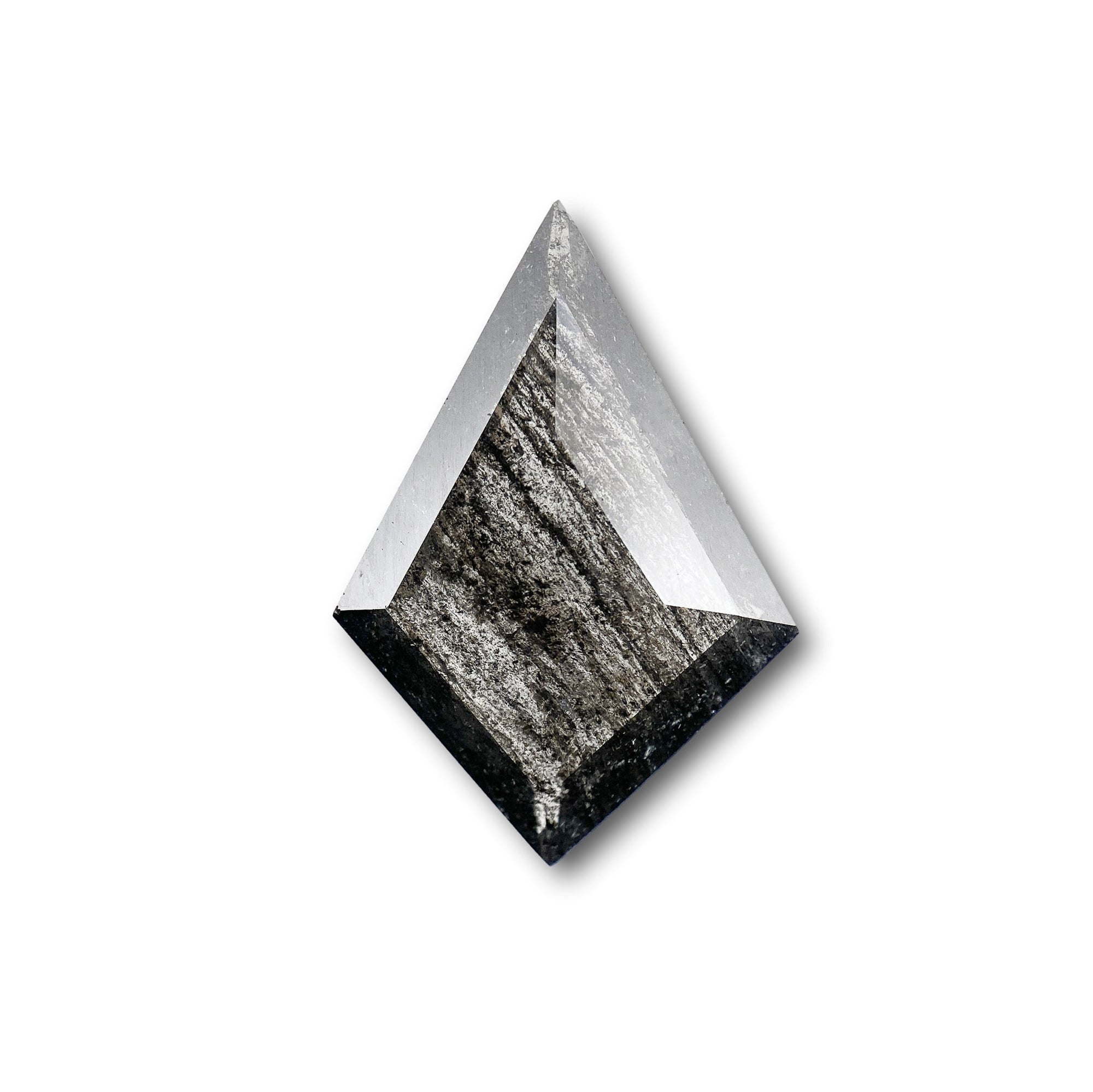 DIAMOND VAULT SALT & PEPPER DIAMOND 2.96ct | Salt & Pepper Kite Shape Step Cut Diamond