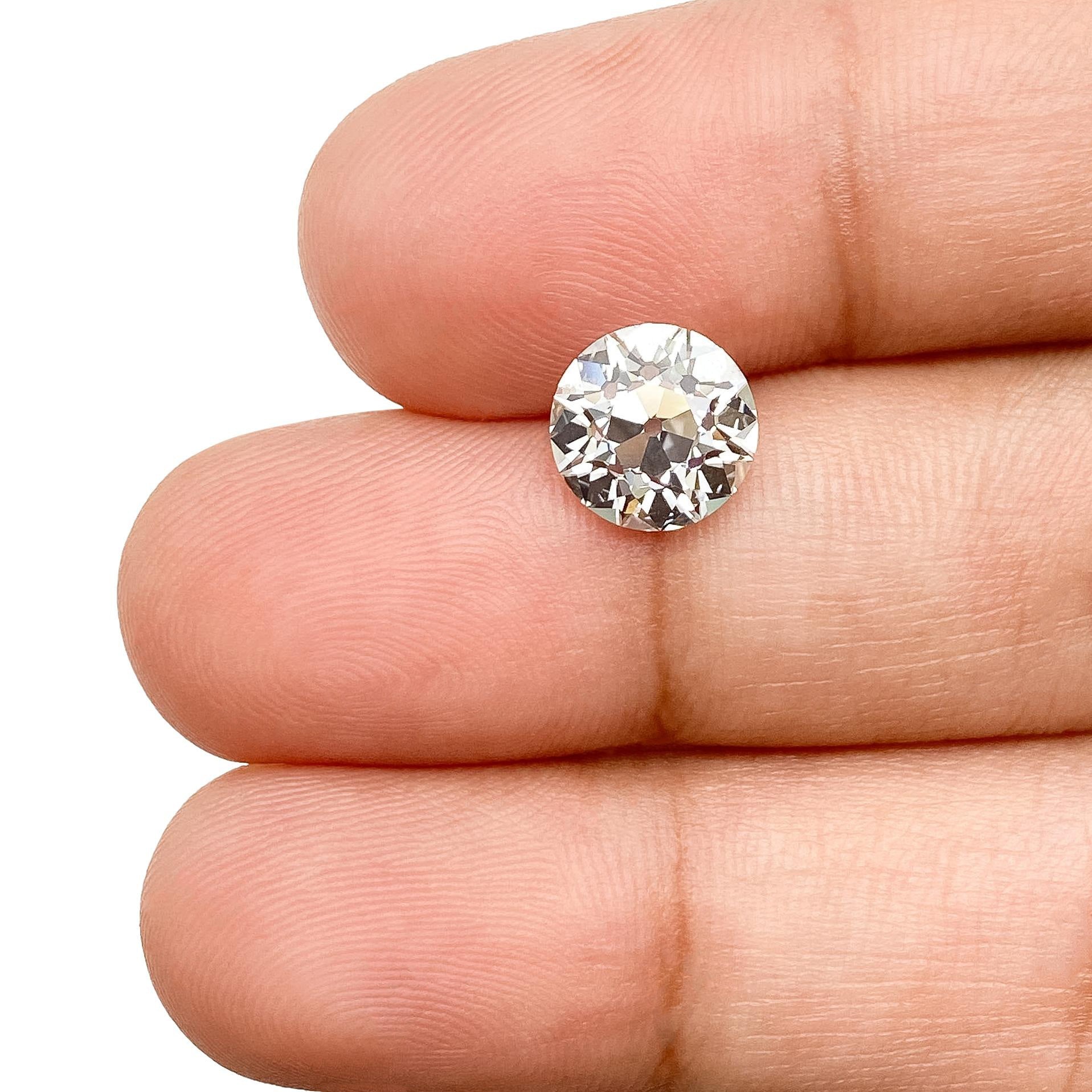 LITHOS Diamond Lab Diamond 1.92ct | E/VS1 Round Shape Old European Cut Lab Diamond (IGI)