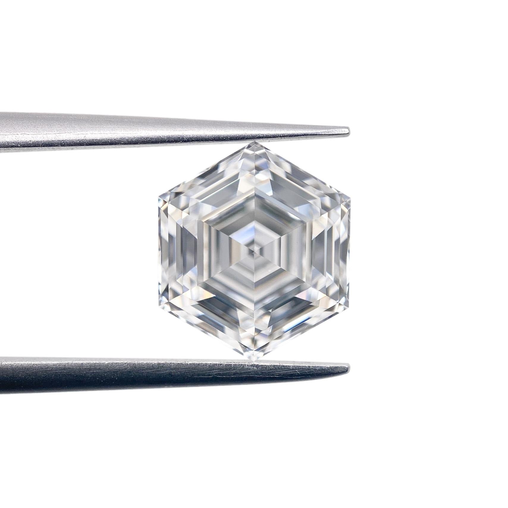 LITHOS Diamond Lab Diamond 2.91ct | E/VVS2 Hexagon Shape Step Cut Lab Diamond (IGI)