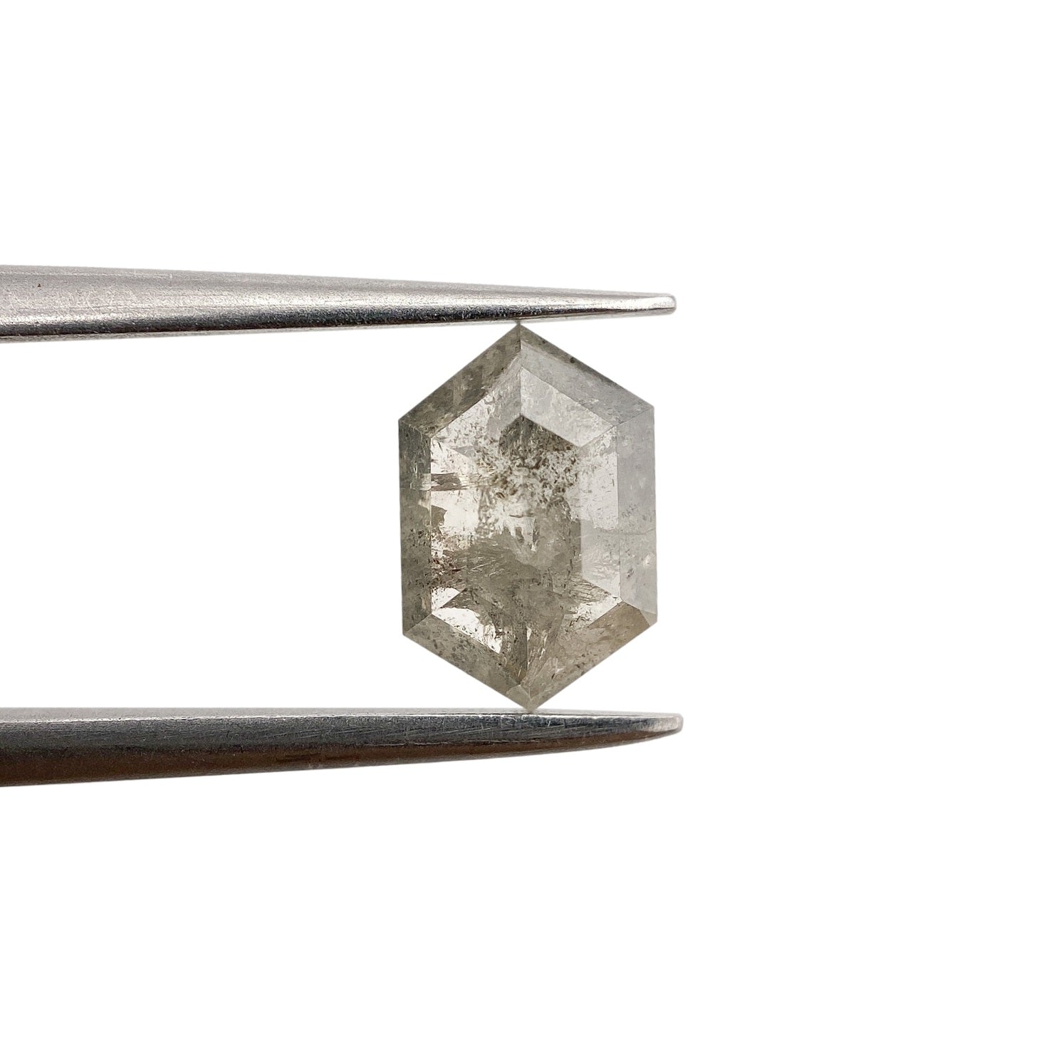 DIAMOND VAULT SALT & PEPPER DIAMOND 1.16ct | Salt & Pepper Hexagon Shape Rose Cut Diamond