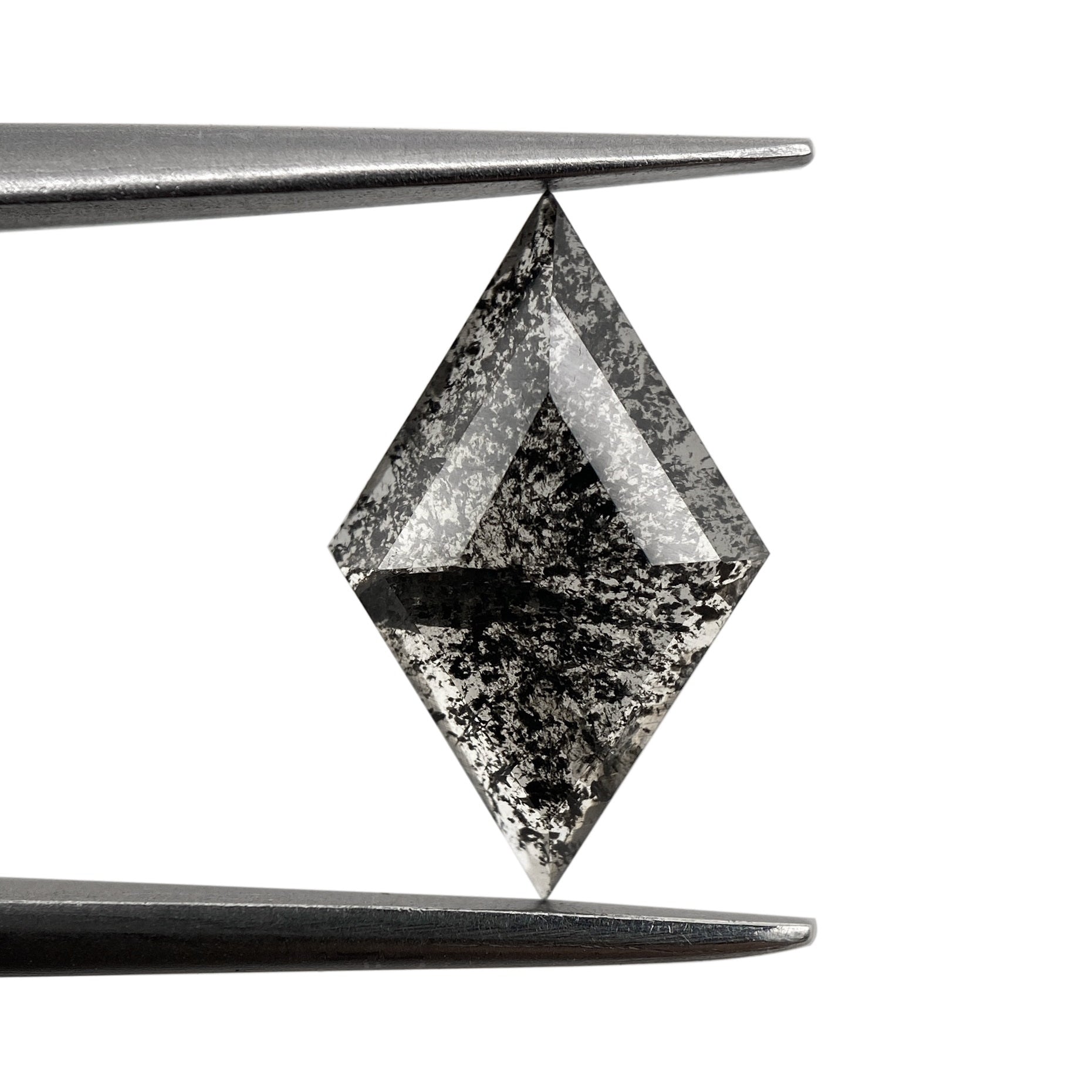 DIAMOND VAULT SALT & PEPPER DIAMOND 1.10ct | Salt & Pepper Lozenge Shape Rose Cut Diamond