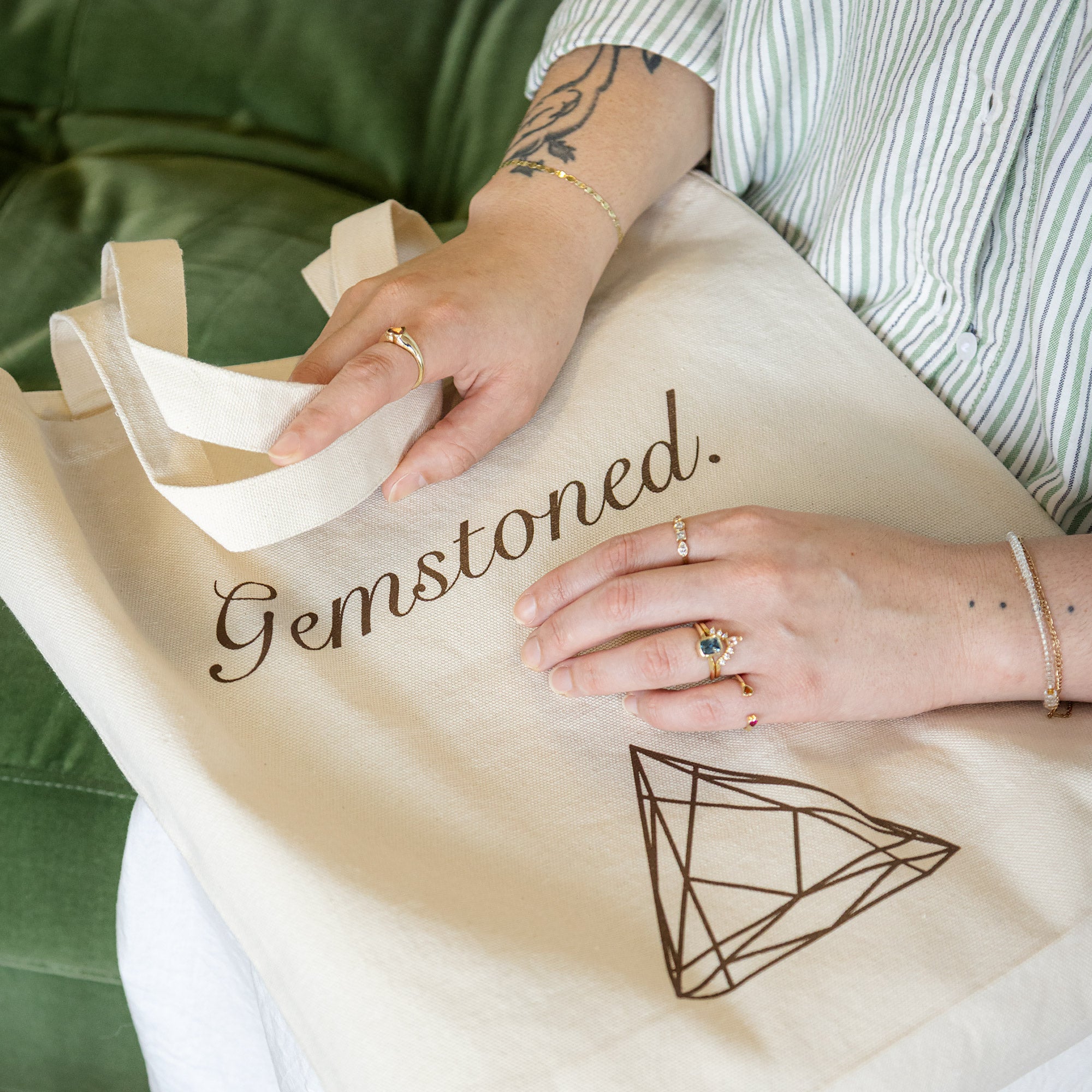 Alexis Russell Totes / Bags Gemstoned Tote Bag