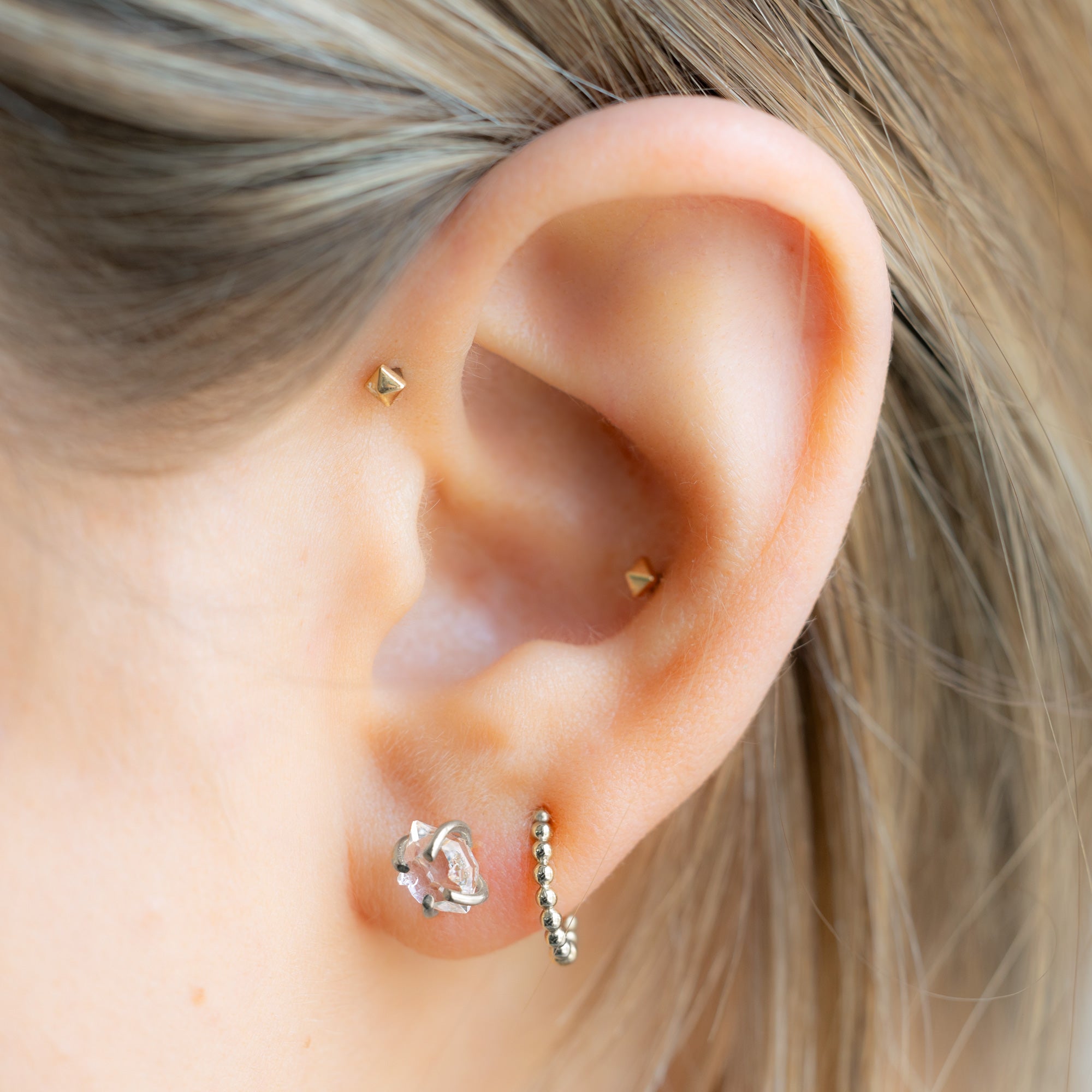 Alexis Russell Earrings The Herkimer Diamond Stud Earrings | Sterling Silver
