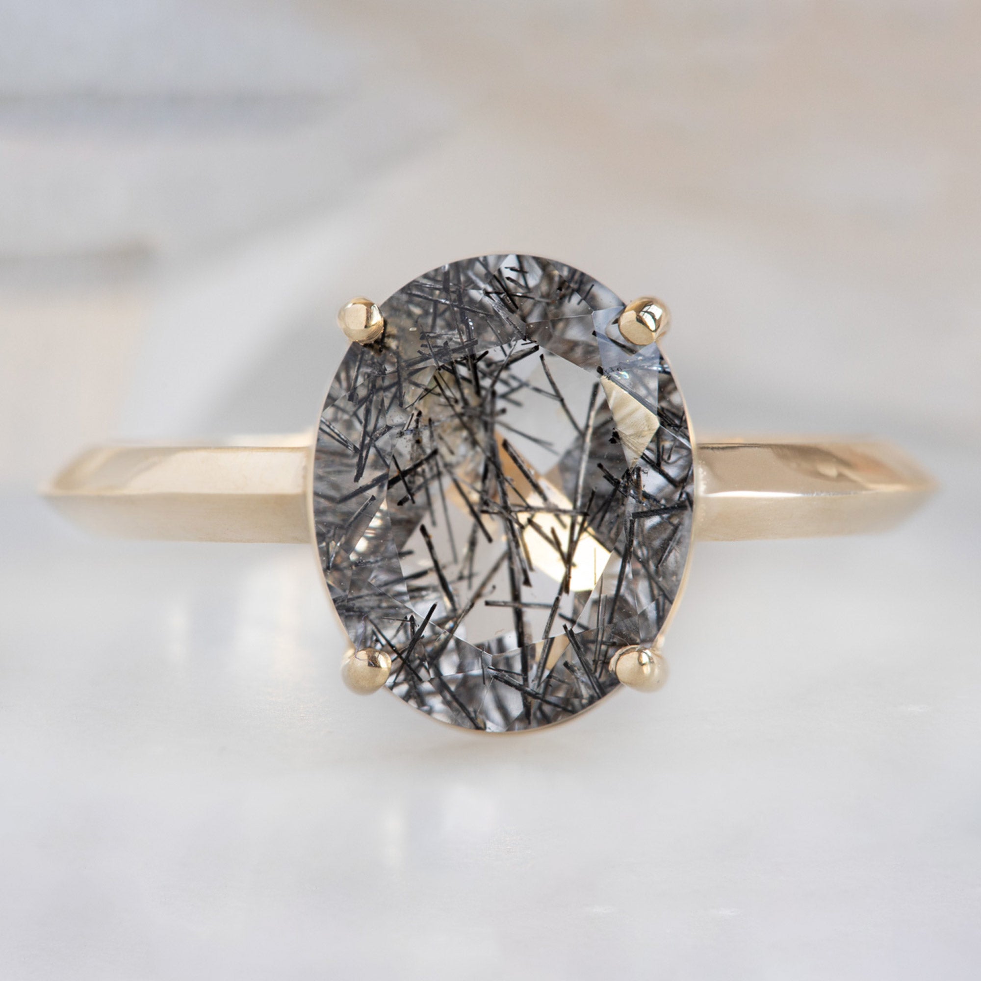 Alexis Russell Engagement Rings The Bryn Ring | 2.37ct Oval Tourmaline In Quartz in 14K Yellow Gold