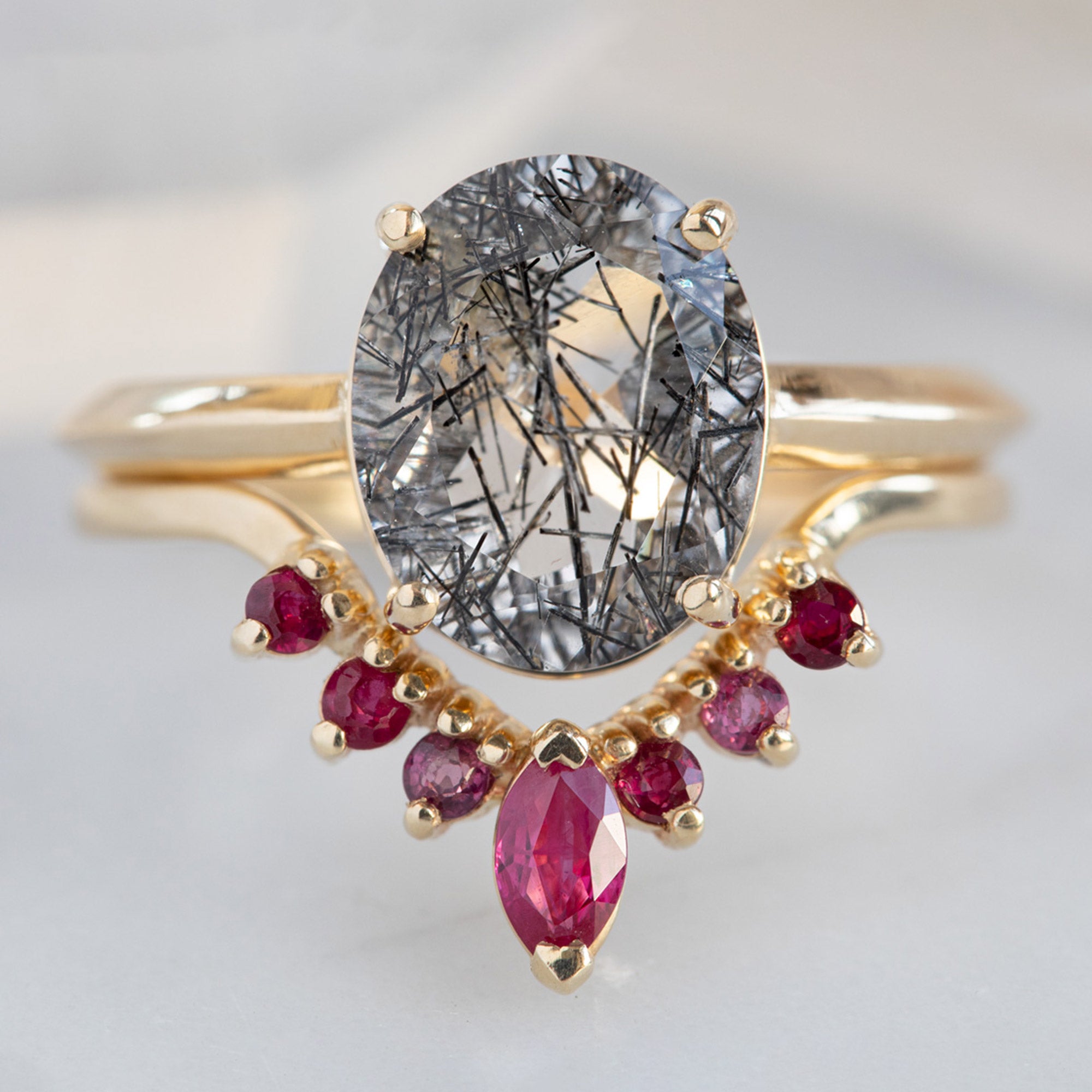 Alexis Russell Engagement Rings The Bryn Ring | 2.37ct Oval Tourmaline In Quartz in 14K Yellow Gold
