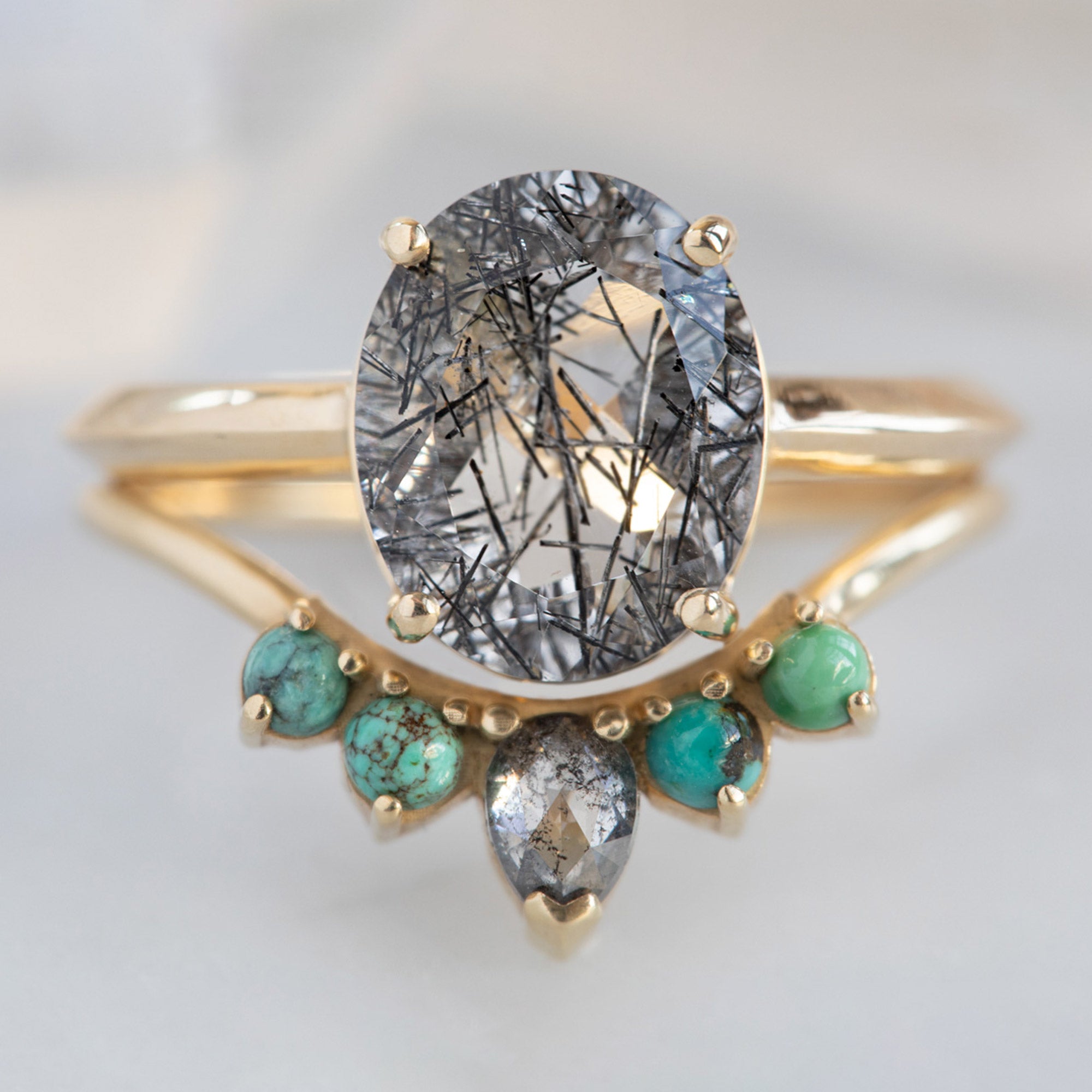 Alexis Russell Engagement Rings The Bryn Ring | 2.37ct Oval Tourmaline In Quartz in 14K Yellow Gold