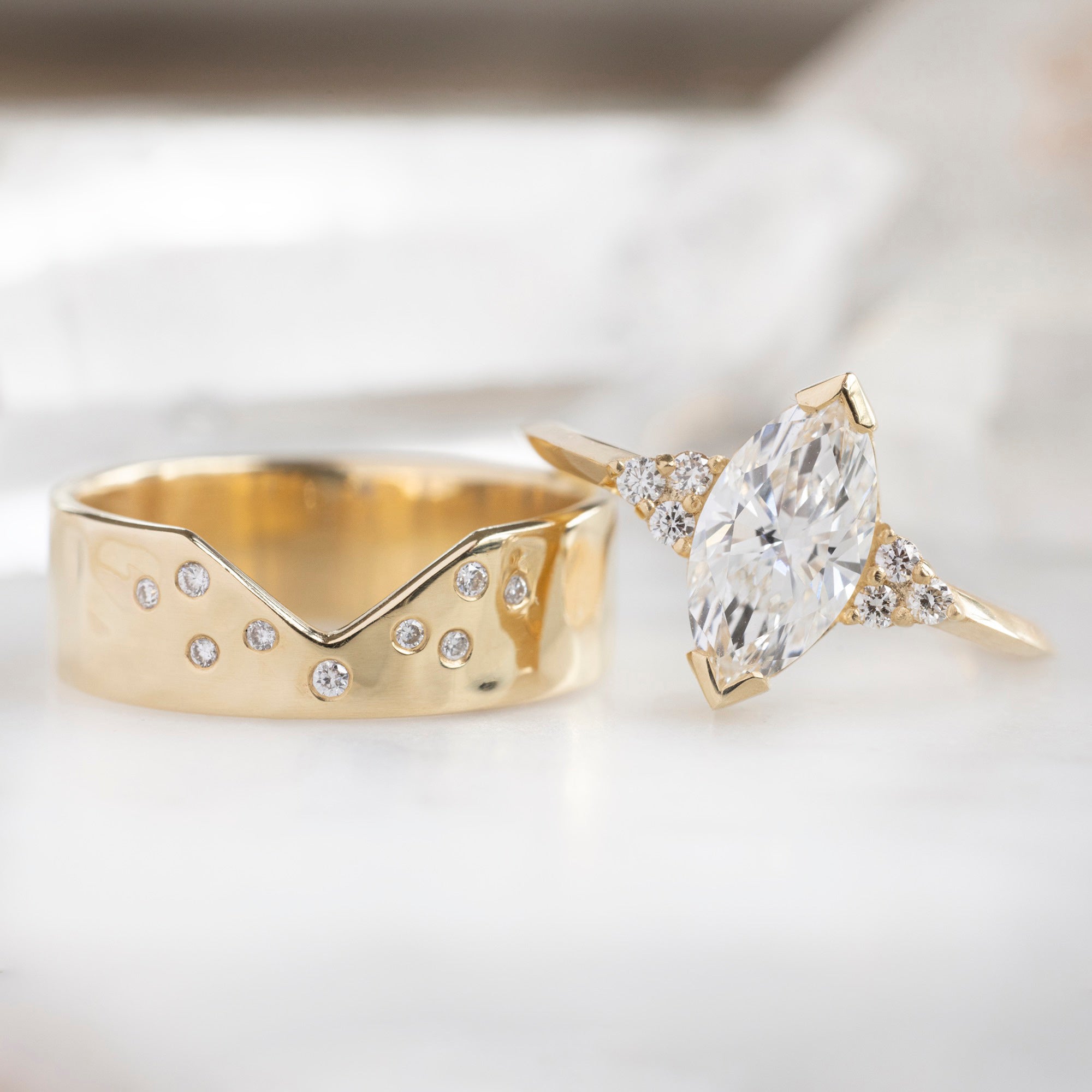 Alexis Russell  Engagement Rings The Ivy Ring | 1.17ct Marquise Lab Grown Diamond in 14K Yellow Gold