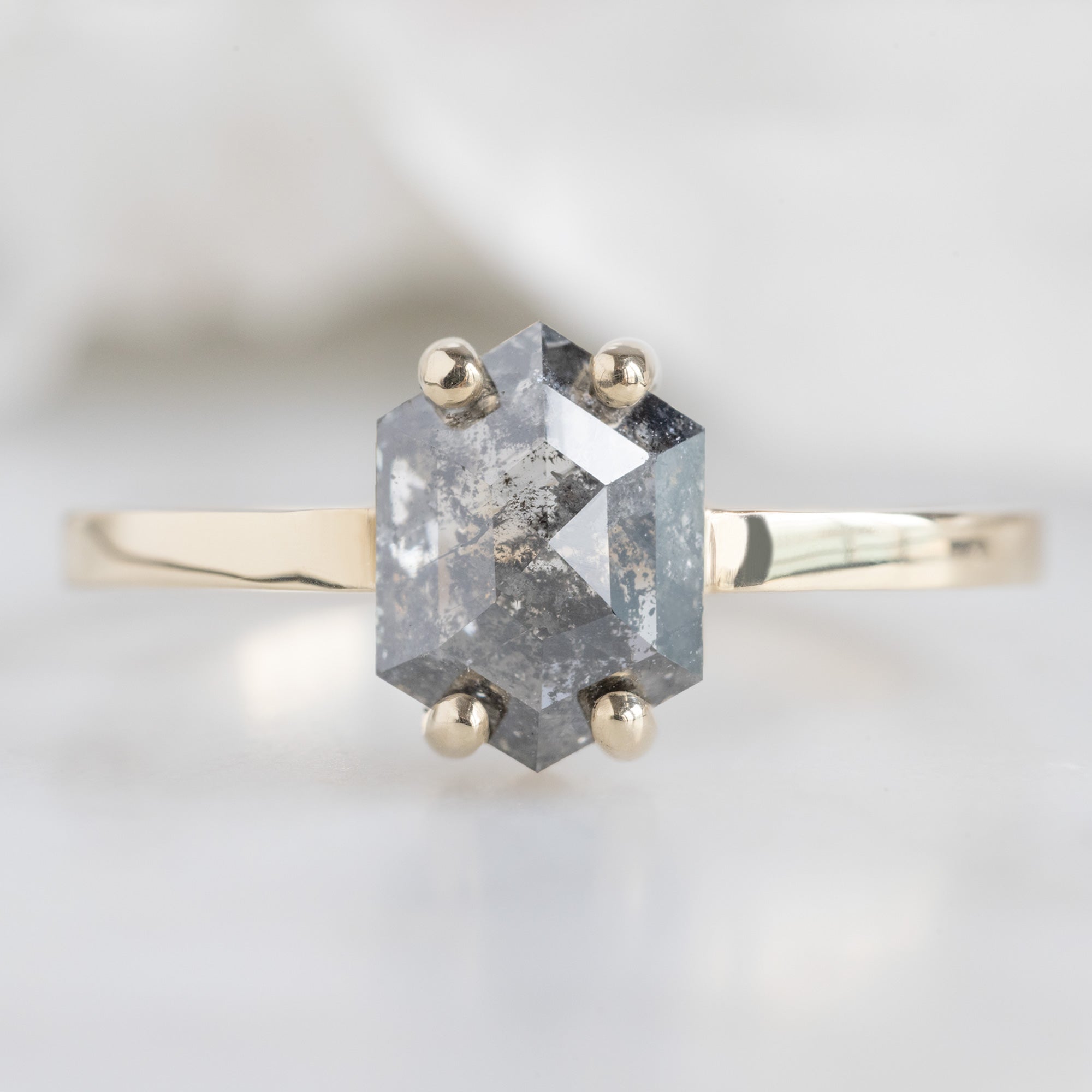 The Bryn Ring | Build Your Own Hexagon Black Diamond Engagement Ring