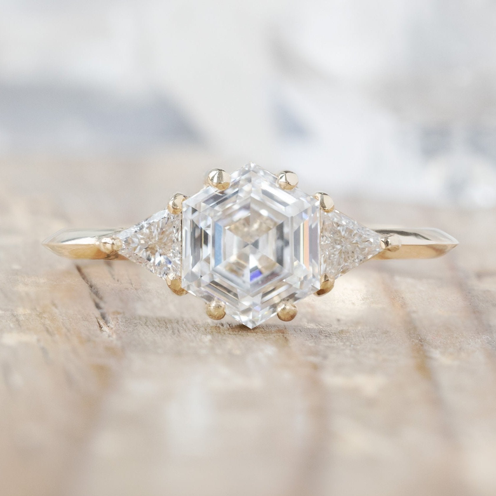 The Jade Ring | Build Your Own Hexagon White Diamond Engagement Ring