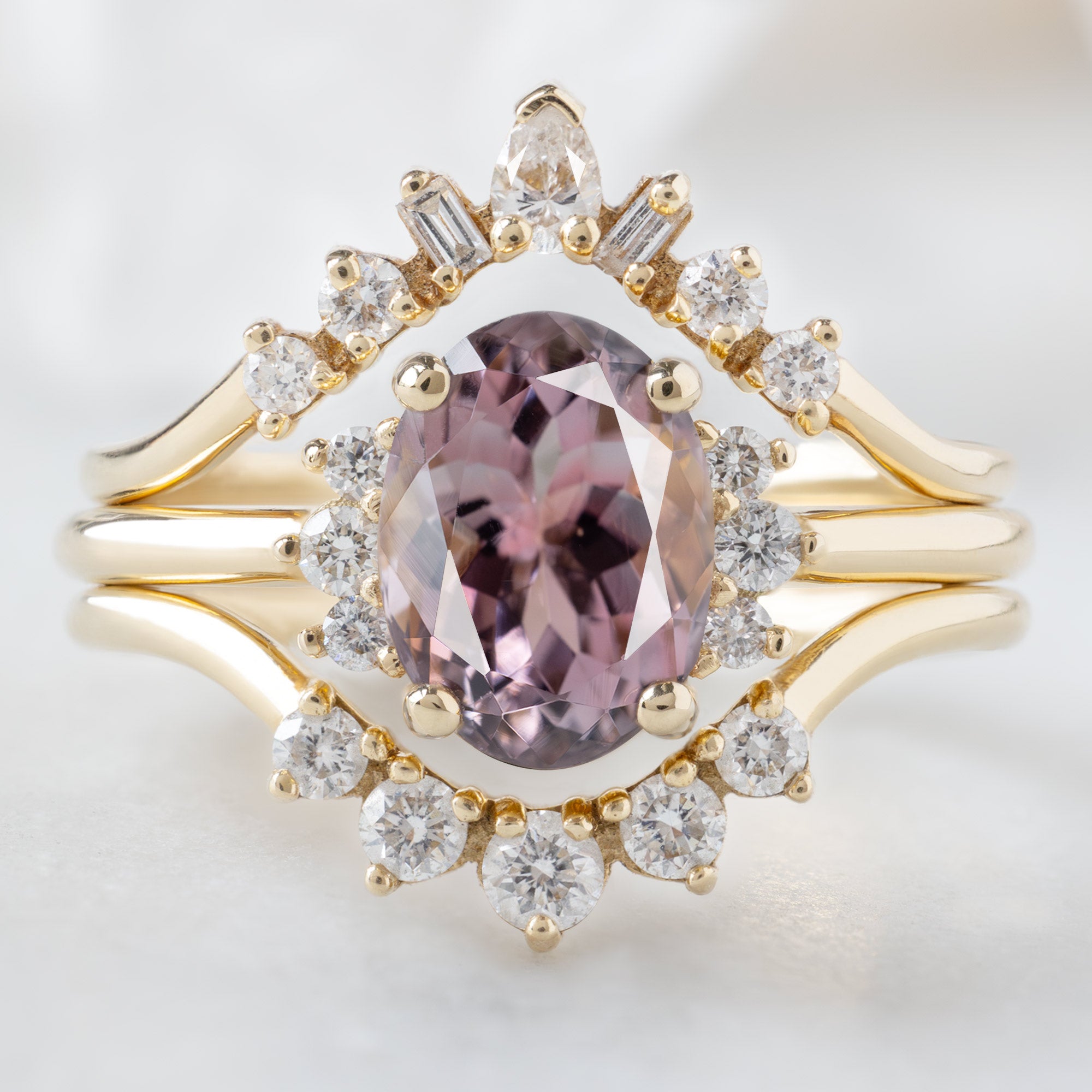 Alexis Russell  Engagement Rings The Sunflower Ring | 1.39ct Oval Tourmaline in 14K Yellow Gold