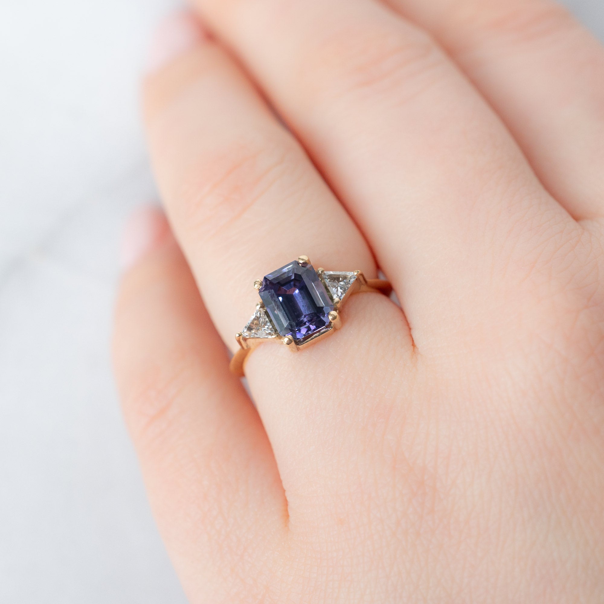 Alexis Russell  Engagement Rings The Jade Ring | Build Your Own Emerald Cut Tanzanite Engagement Ring