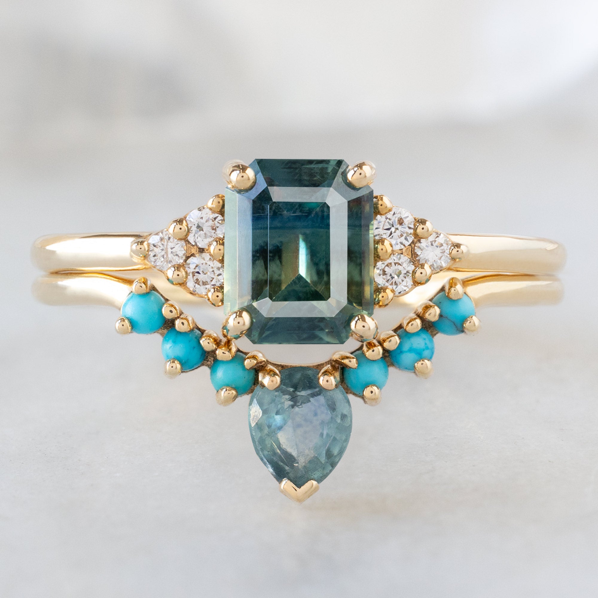 Alexis Russell  Engagement Rings The Ivy Ring | Build Your Own Emerald Cut Blue Sapphire Engagement Ring