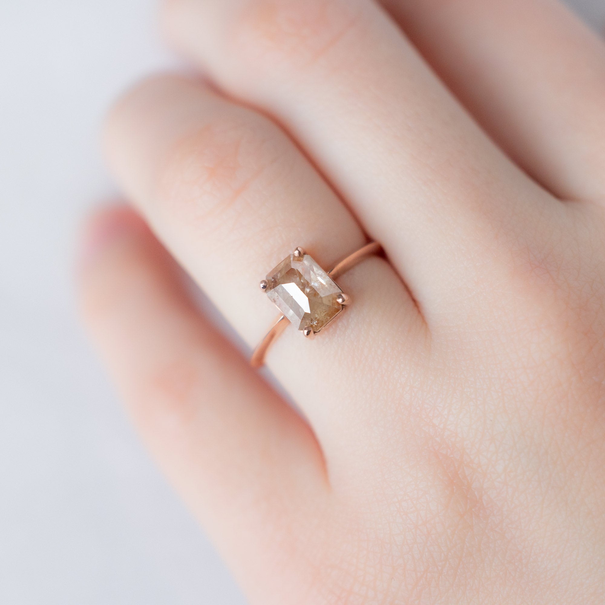 The Bryn Ring | Build Your Own Emerald Cut Red Diamond Engagement Ring