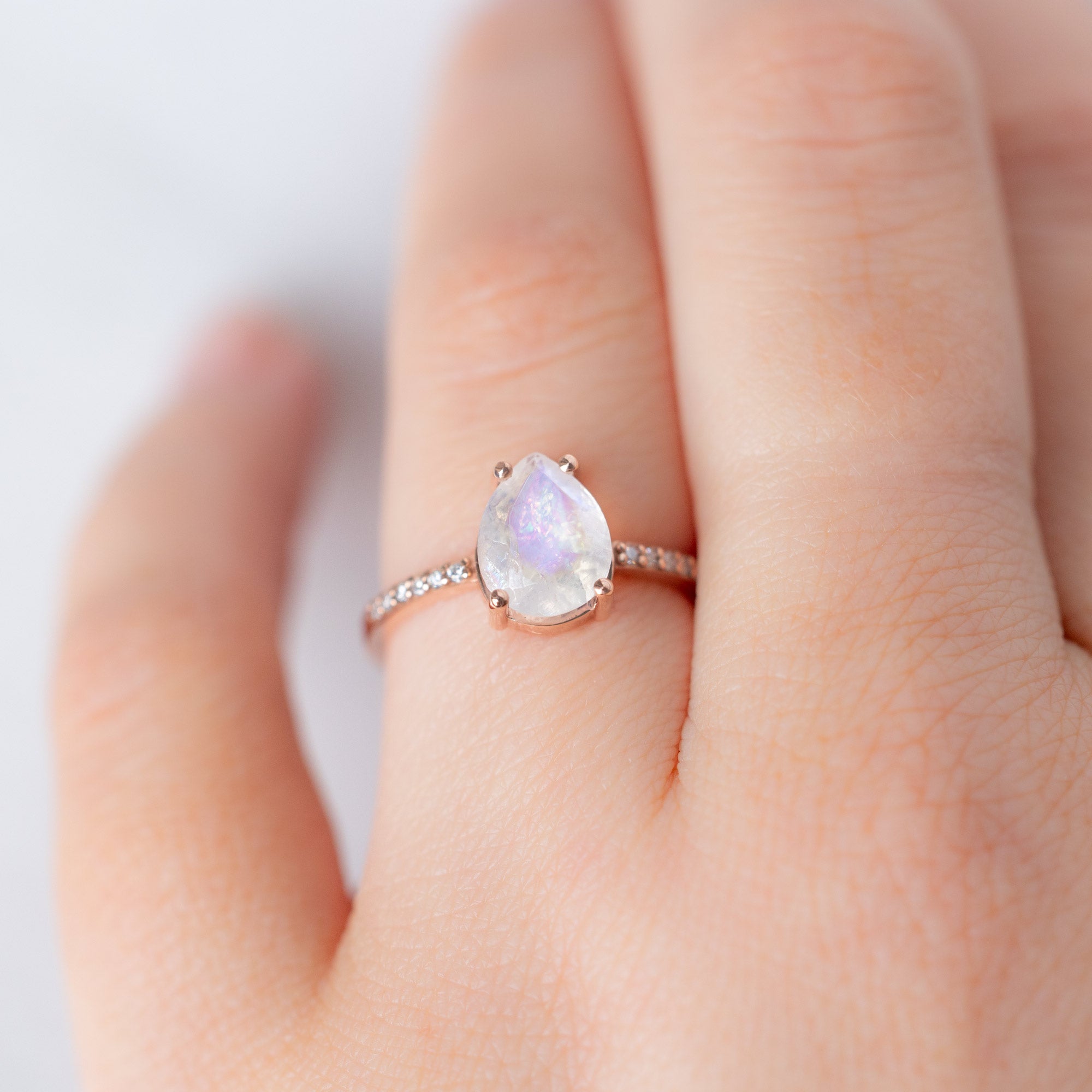 Alexis Russell  Engagement Rings The Willow Ring | Build Your Own Pear Moonstone Engagement Ring