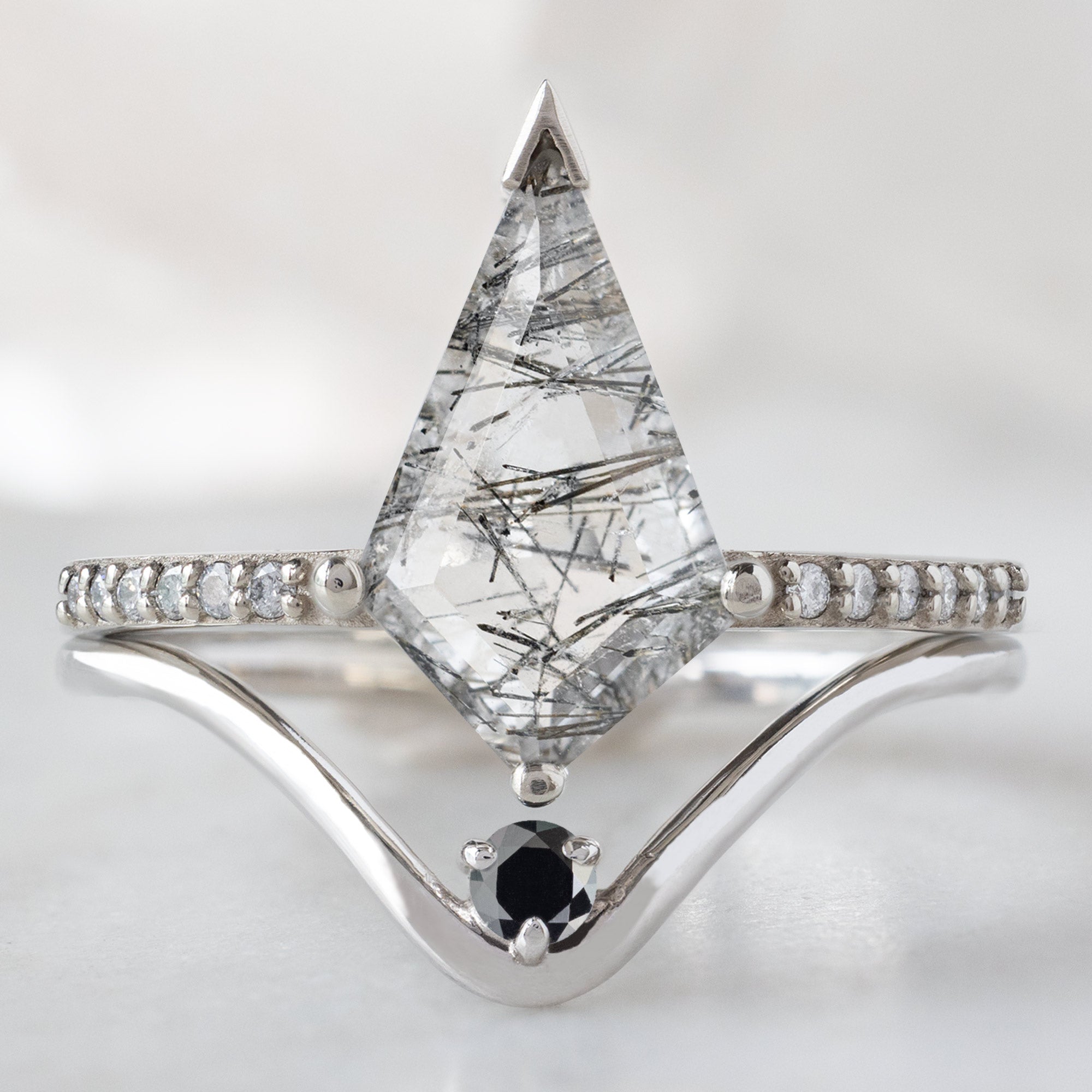 Alexis Russell  Engagement Rings The Willow Ring | 1.53ct Kite Tourmaline in Quartz in 14K White Gold
