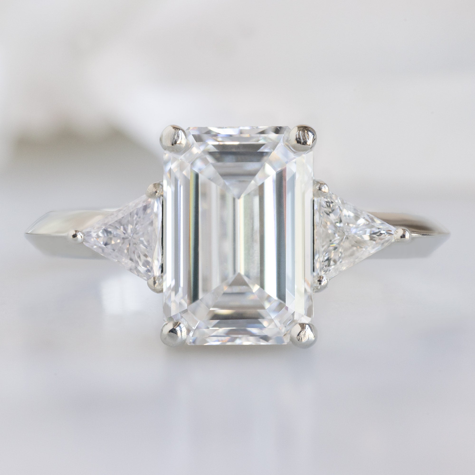 Alexis Russell  Engagement Rings The Jade Ring | Build Your Own Emerald Cut White Diamond Engagement Ring