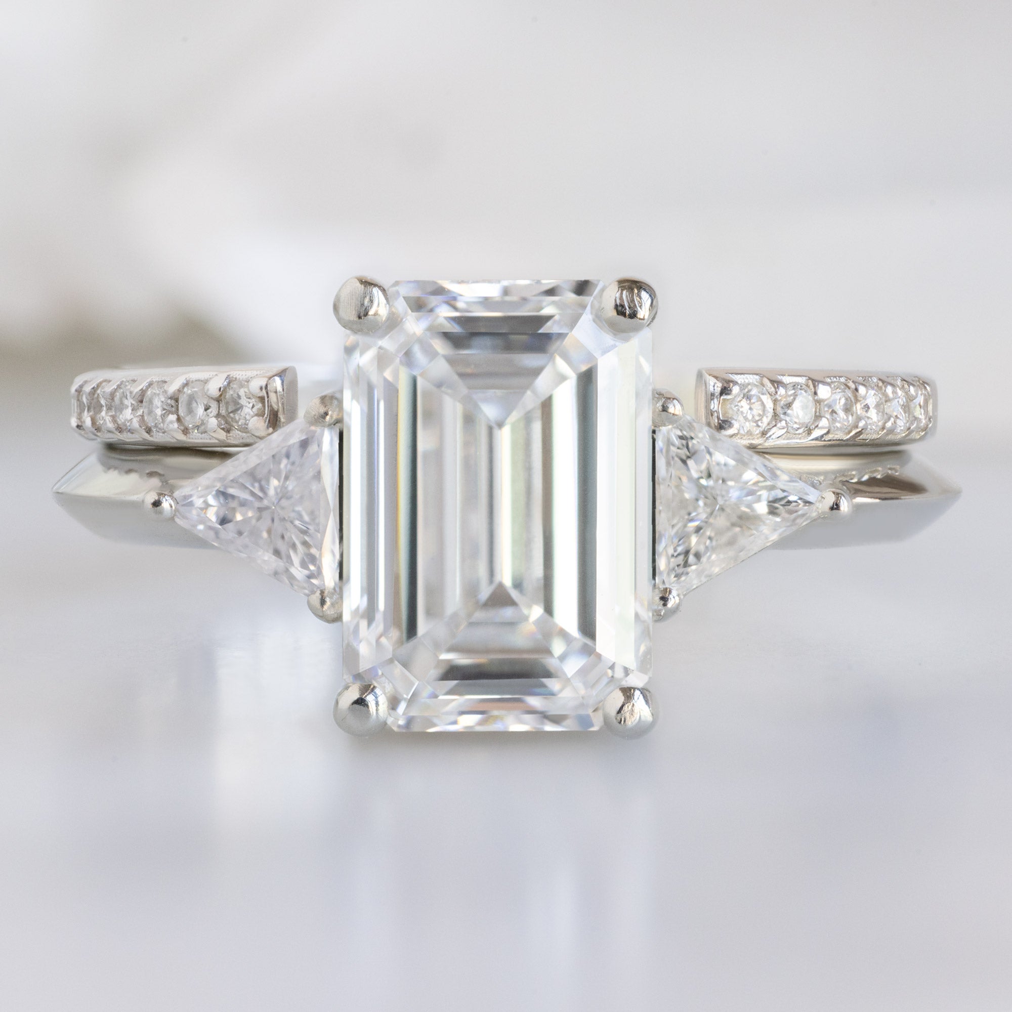 Alexis Russell  Engagement Rings The Jade Ring | Build Your Own Emerald Cut White Diamond Engagement Ring