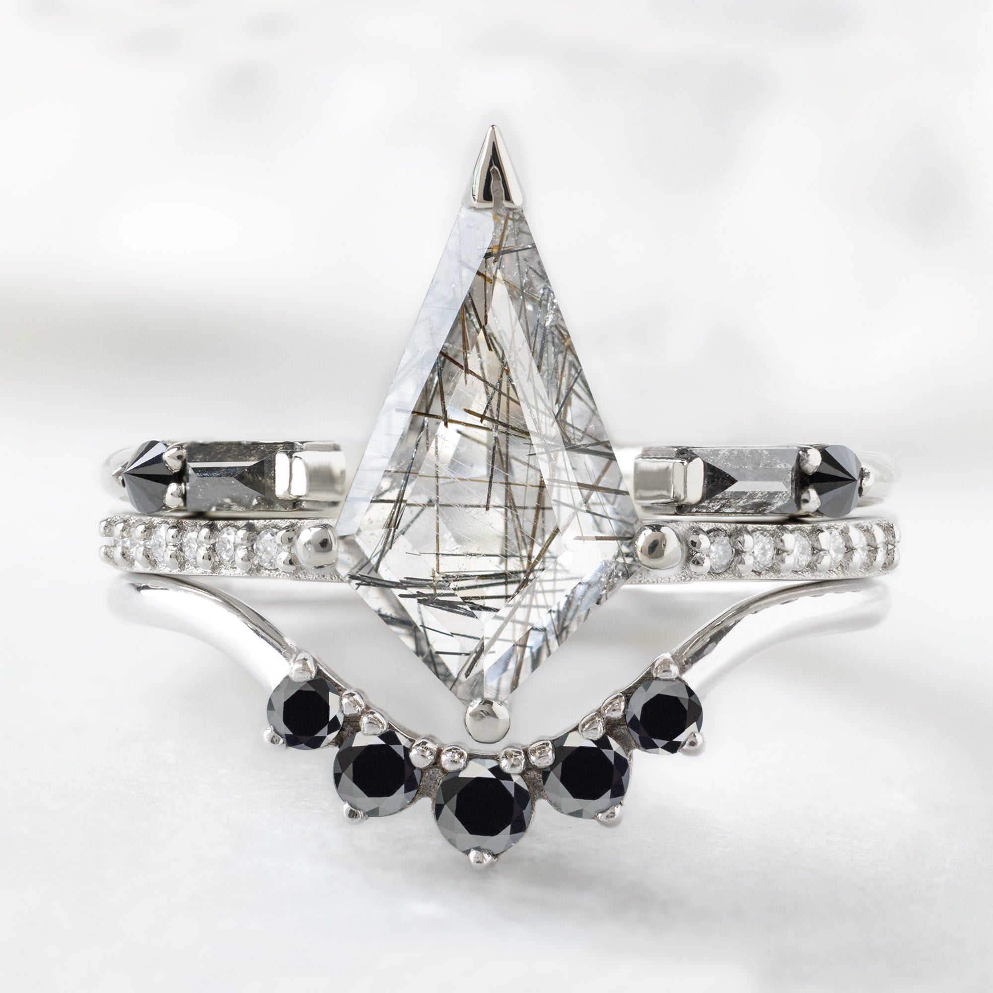 Alexis Russell  Engagement Rings The Willow Ring | 1.28ct Kite Tourmaline in Quartz in 14K White Gold