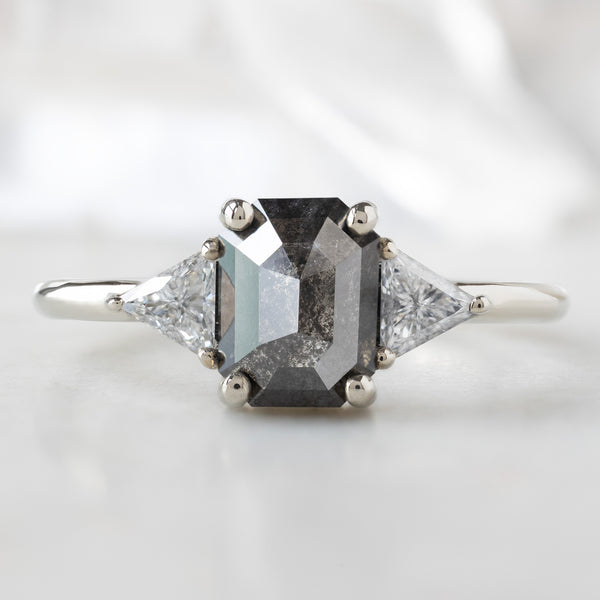 Alexis Russell  Engagement Rings The Jade Ring | Build Your Own Emerald Cut Black Diamond Engagement Ring