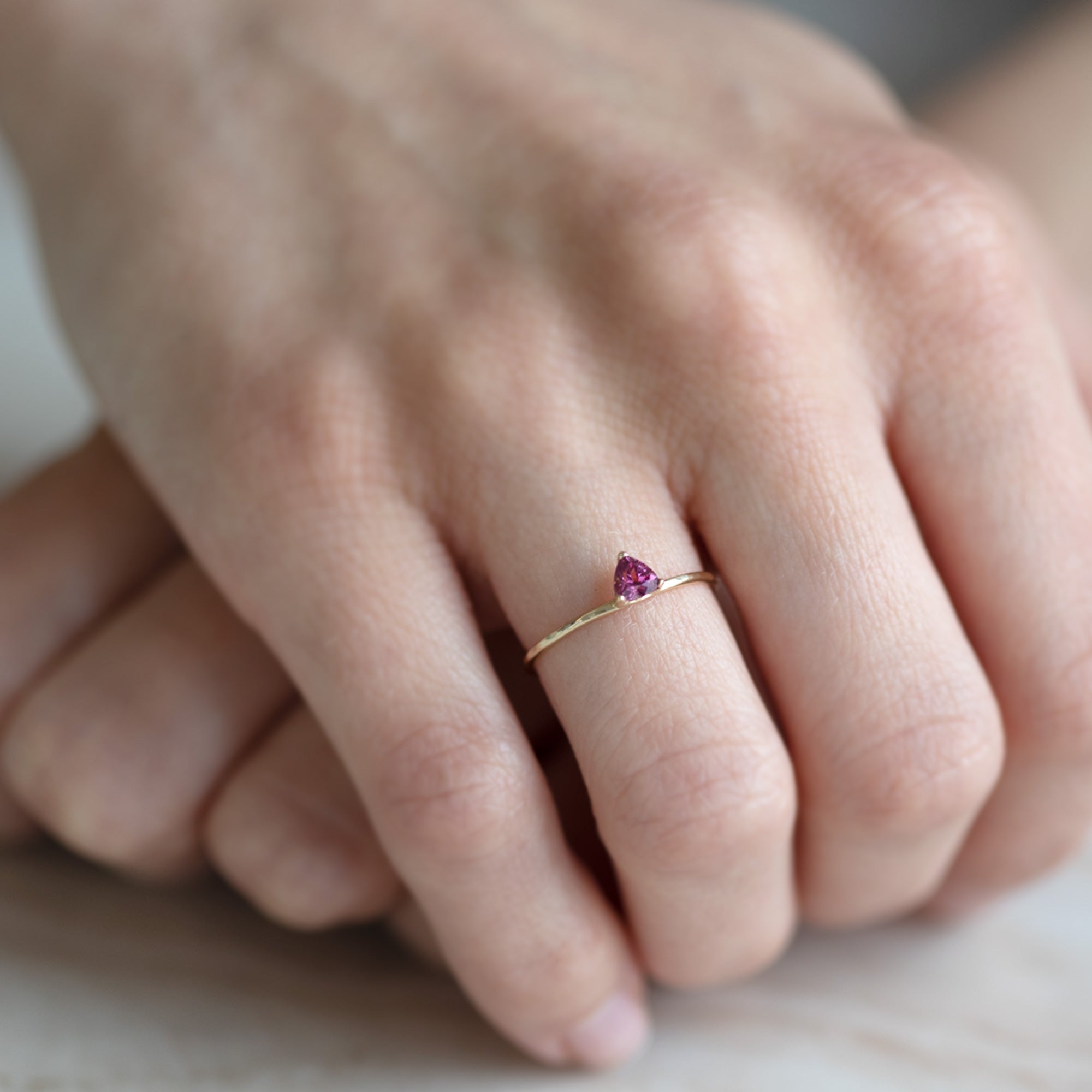 Alexis Russell Rings The Pink Garnet Crown Ring | Yellow, Rose or White Gold