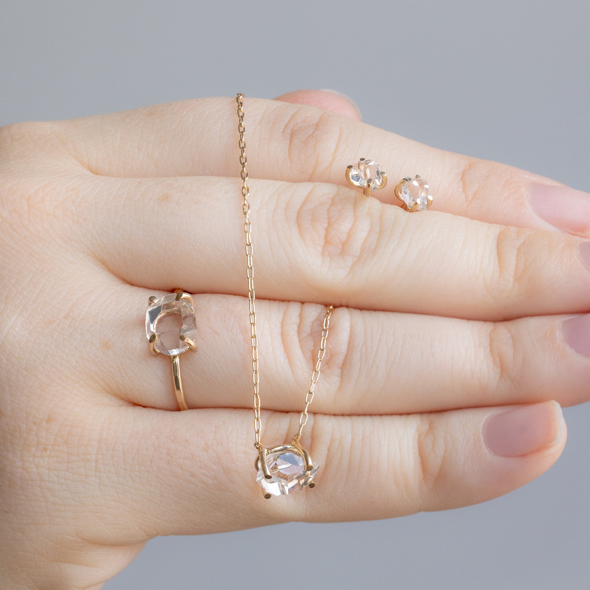 Alexis Russell  Jewelry Sets The Herkimer Diamond Set | Yellow, Rose or Sterling Silver