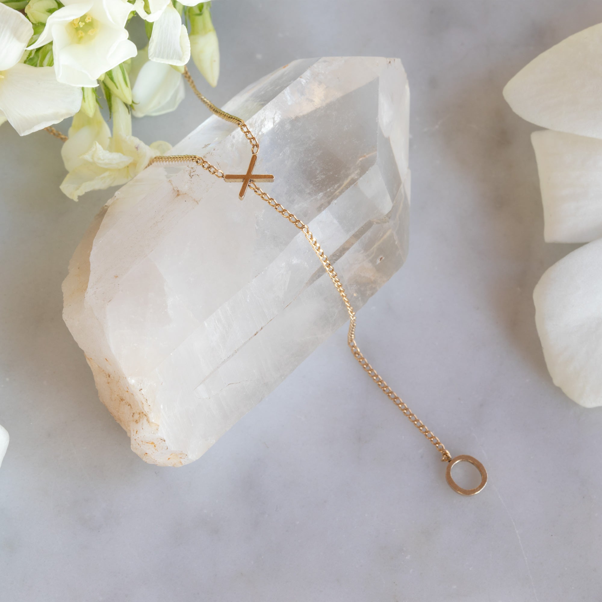 The XO' Lariat Necklace | Yellow, Rose or Sterling Silver