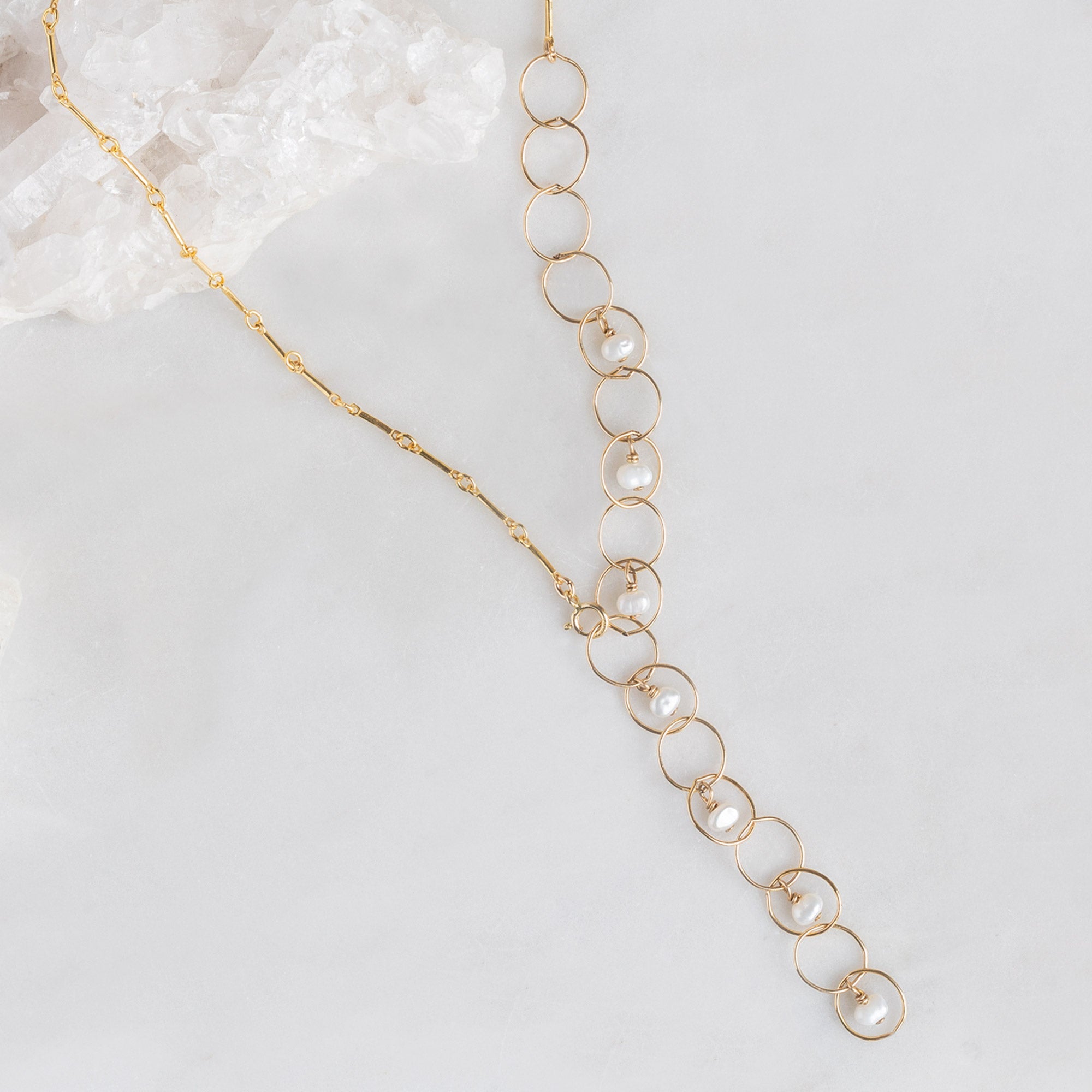 The Pearl Party 2-in-1 Necklace | Yellow Gold