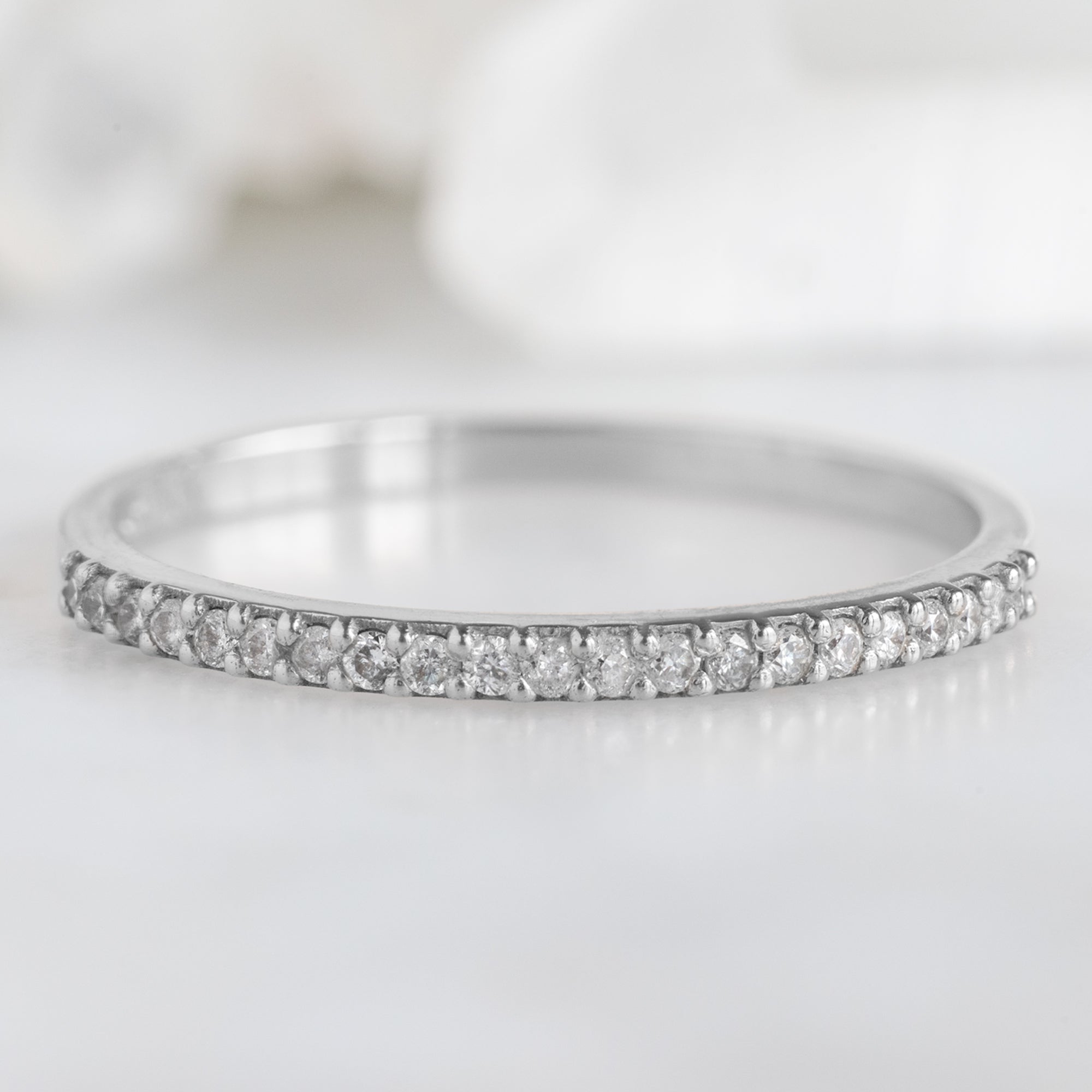 The Salt and Pepper Diamond Pavé Wedding Band | Yellow, Rose or White Gold